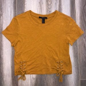 Forever21 Mustard Crop Top